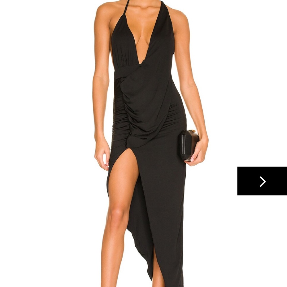 Mia Drape Slit Dress